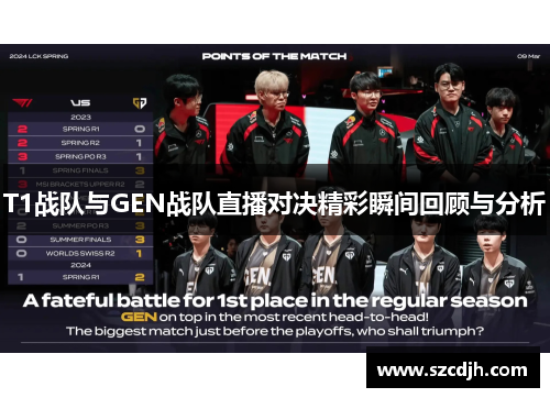 T1战队与GEN战队直播对决精彩瞬间回顾与分析